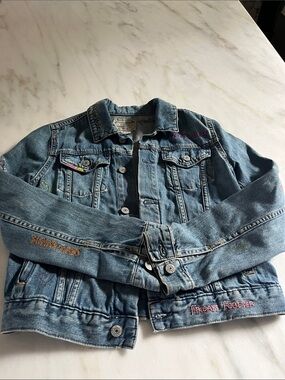 Ralph Lauren Light Blue Denim Jacket with Embroidered Details
